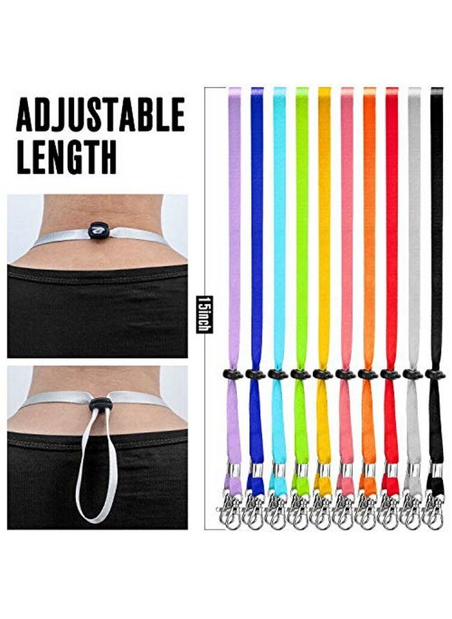 Kaptron - 10 Pack Face Mask Lanyards For Kids Adults Adjustable Mask Lanyard Face Mask Holder Strap With Easy To Use Clips Multicolor Necklace Holder Strap Great For Outdoors School Office - Image 1