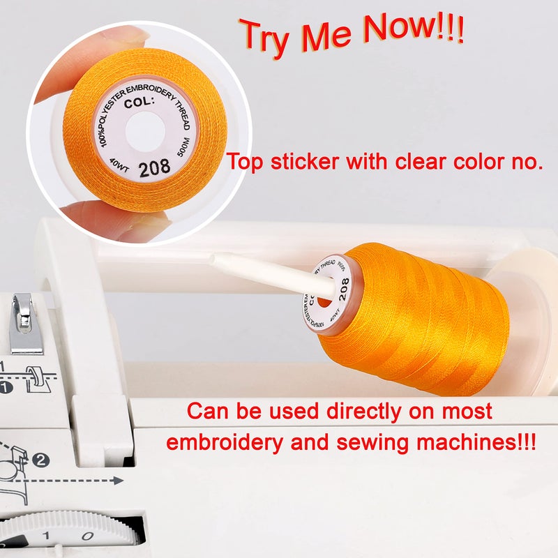 New brothread 80 بكرة خيط تطريز بوليستر 500م - ألوان متوافقة مع جانومي وألوان RA - Image 4