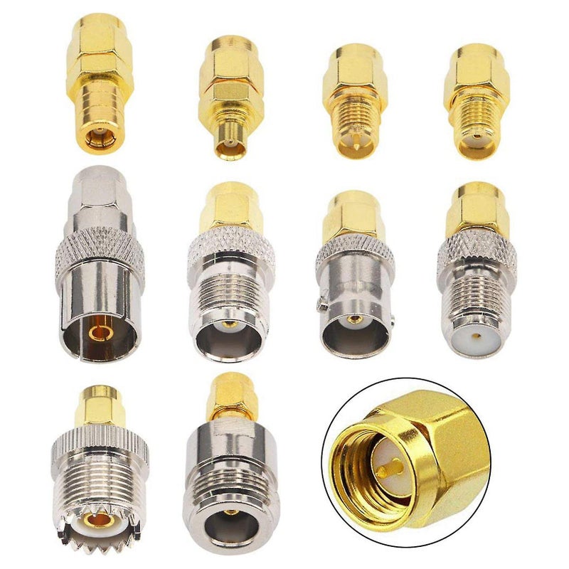 10 مجموعة من مجموعات محولات SMA: ذكر SMA إلى أنثى N/F/BNC/UHF/MCX/SMB/TV/TNC - Image 2