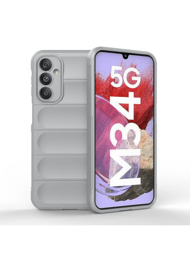 S-TOP Case For Samsung Galaxy M34 5G India Magic Shield TPU + Flannel Phone Case - Image 1