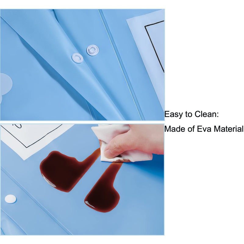 Fewlby Kids Raincoats for Girls Boys Waterproof Rain Jacket Cartoon Dinosaur Children Toddler Rain Wear Children Rain Poncho 2XL Size 9-10 Years - Image 5