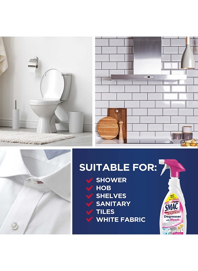 Smac - Super Saver Bundle Express Degreaser With Bleach 650ml  Toilet Cleaner Bleach Ocean White Fresh 750 ml And Toilet Blocks Intense Ocean Fresh 34gx4 - Image 1
