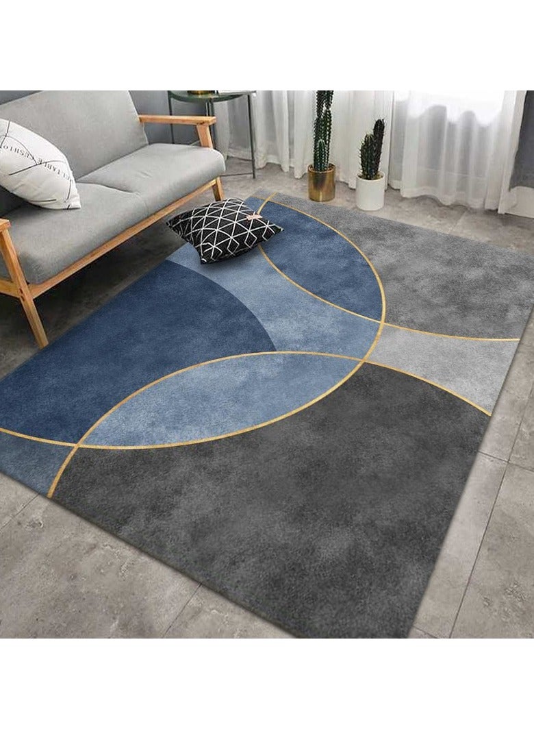 Loquat سجادة مريحة من ألياف البوليستر عالية الجودة من السلسلة الزرقاء (سجادة فقط)