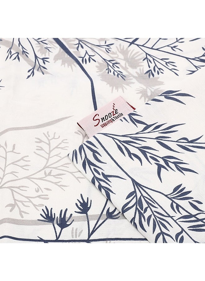 snooze - Flat bed sheet set 2pcs, 180*235 cm + Free Pillowcase, Breeze blue design - Image 1