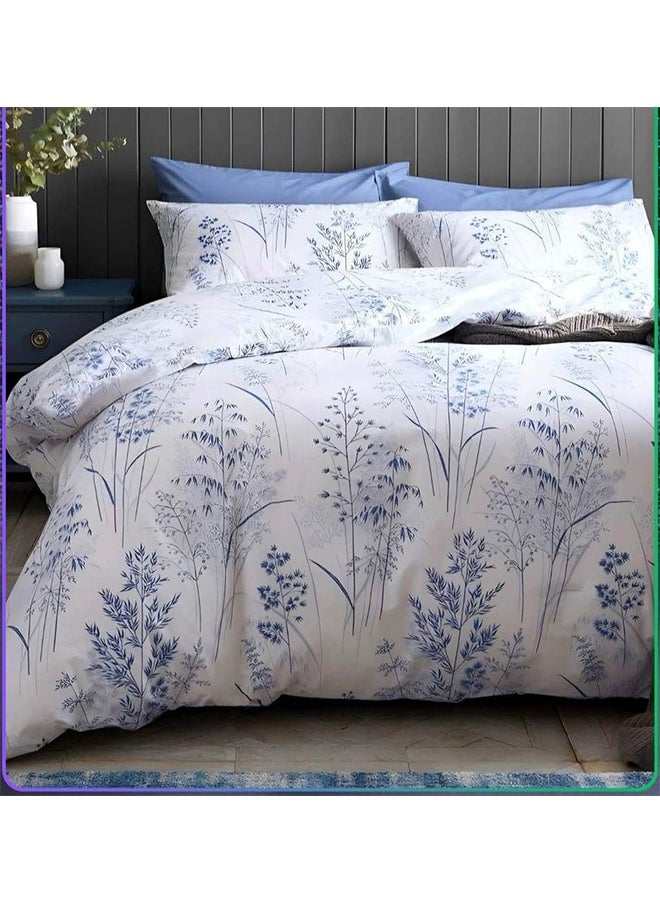snooze - Flat bed sheet set 2pcs, 180*235 cm + Free Pillowcase, Breeze blue design - Image 1