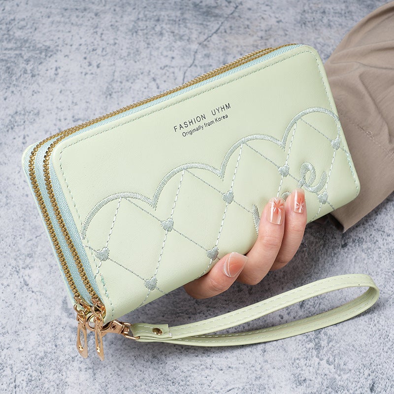 Multifunctional Solid Color PU Leather Wallet, RFID Blocking Design Portable Daily Storage Purse for Cards Cash Coin Business Use - Image 3