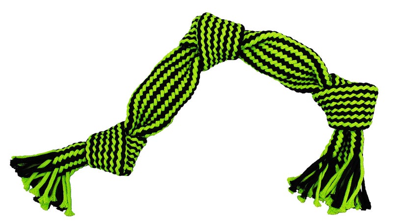 Jolly Pets KnotNChew 3 Knot Squeaker GreenBlack Largex Large JTJP043 - Image 2