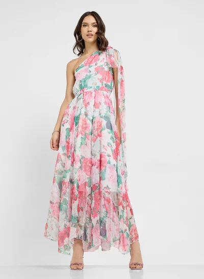 ELLA Floral Chiffon Maxi Dress