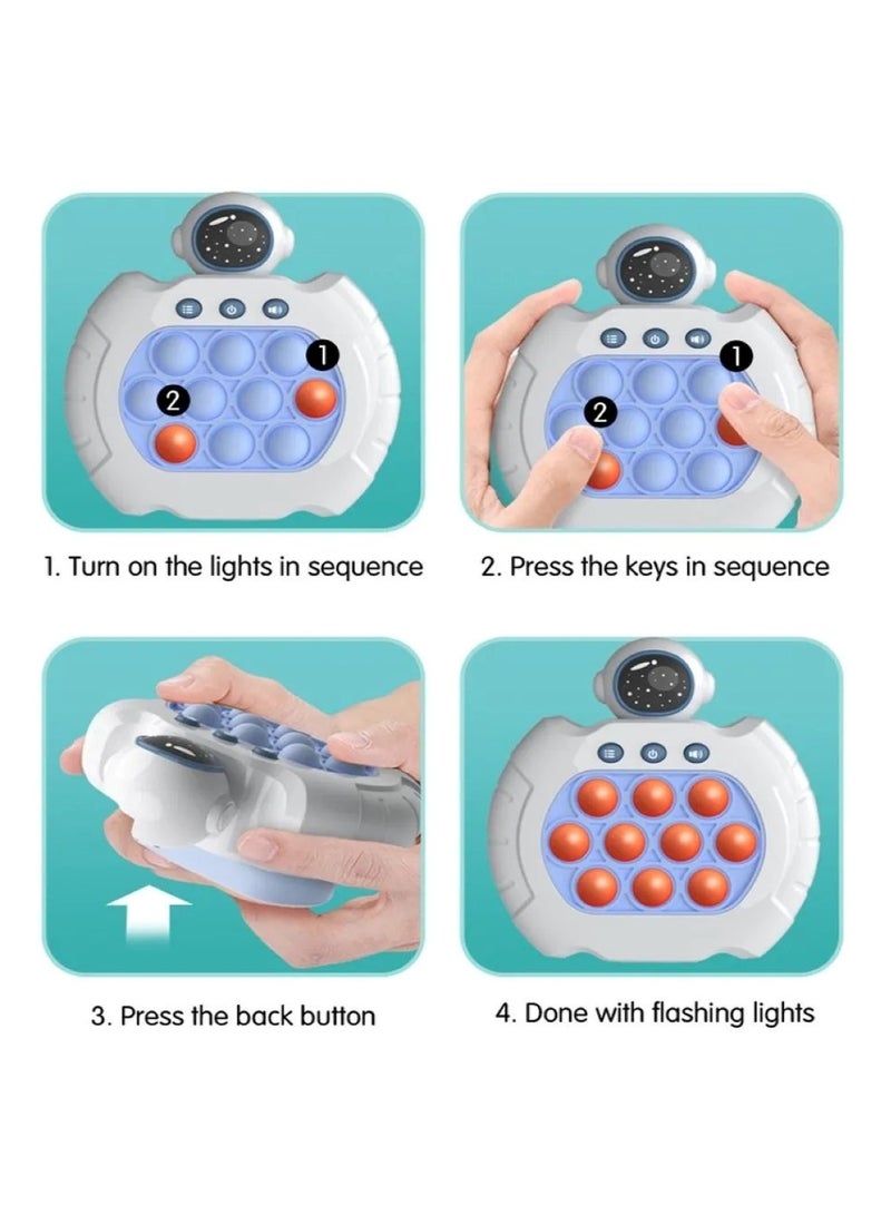 Huitich Robot Pop Sensory Fidget Toy A Stress Reliever for Kids and Adults Blue/White - Image 2