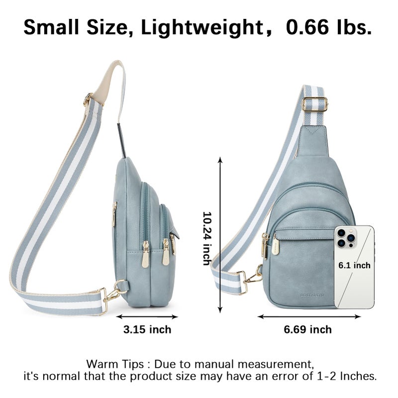 BOSTANTEN Small Sling Bag for Women Leather Crossbody Bags Fanny Pack Chest Bag for Travel - Image 3