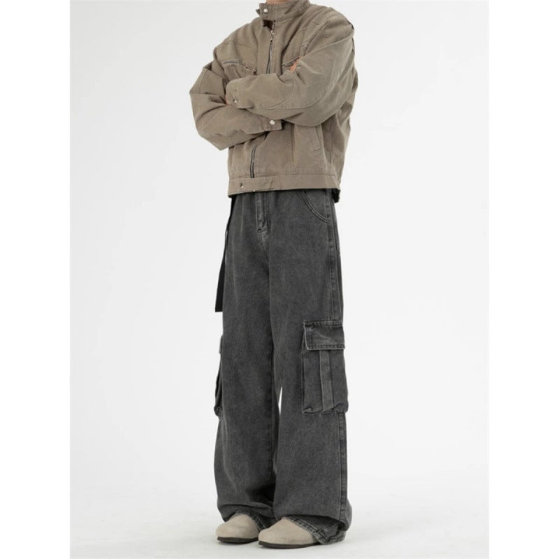 Unisex Classic Denim Jeans Loose Fit Daily Outdoor Wear - Image 2