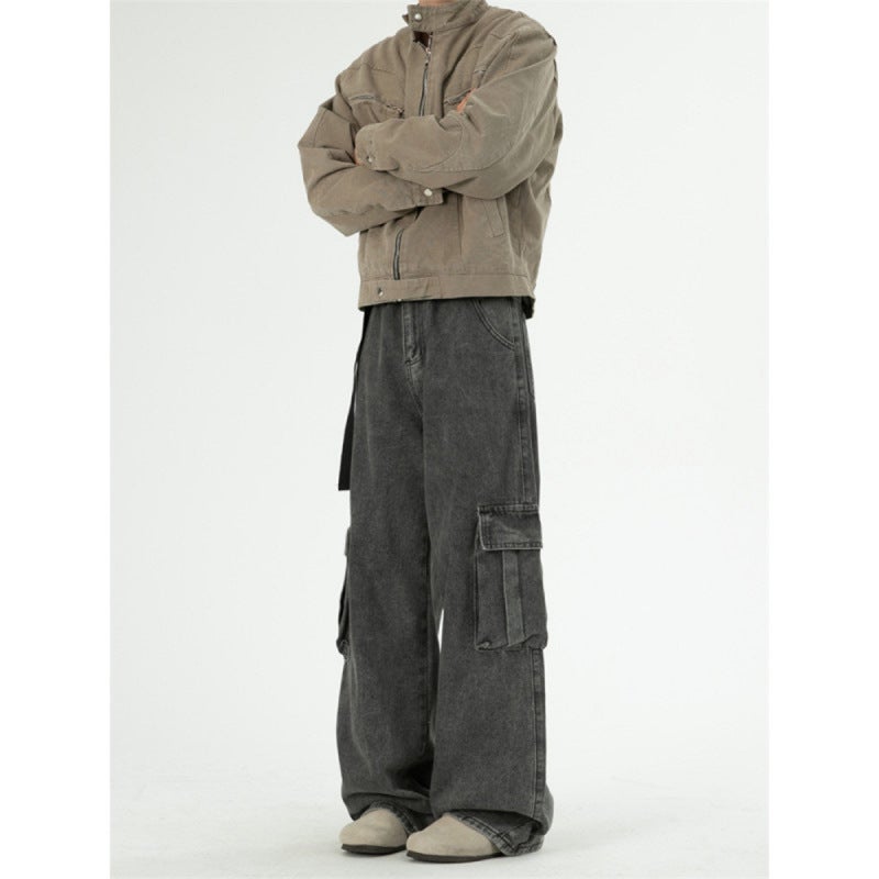 Unisex Classic Denim Jeans Loose Fit Daily Outdoor Wear - Image 1