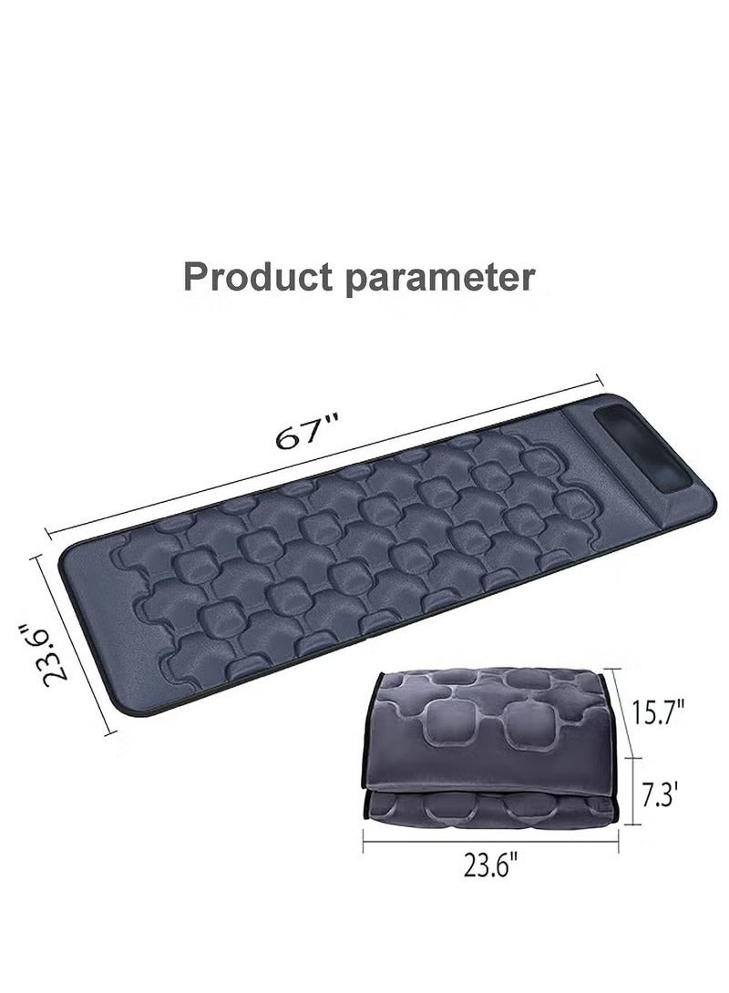 XiuWoo Electric Massage Mat Multifunction Foldable Full Body Massage Mat Body Heating Massage Pad with Pillow Neck Shoulder Back Calf Leg Muscle Relax Suitable For Home Office Car  - Image 5