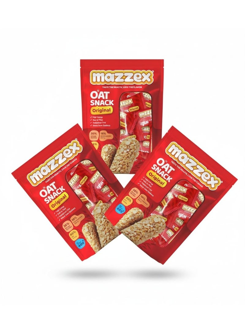 Mazzex Original Oat Snack 400g x 3 Packs – Total 1200g - Image 1