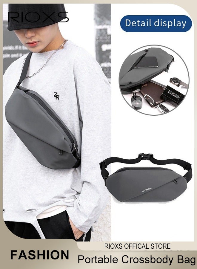 RIOXS Crossbody Sling Bag Body Chest Sling Shoulder Bag for Men Women Casual Shoulder Backpack Bag Lightweight Waterproof Daypack for Travel Hiking - Image 1