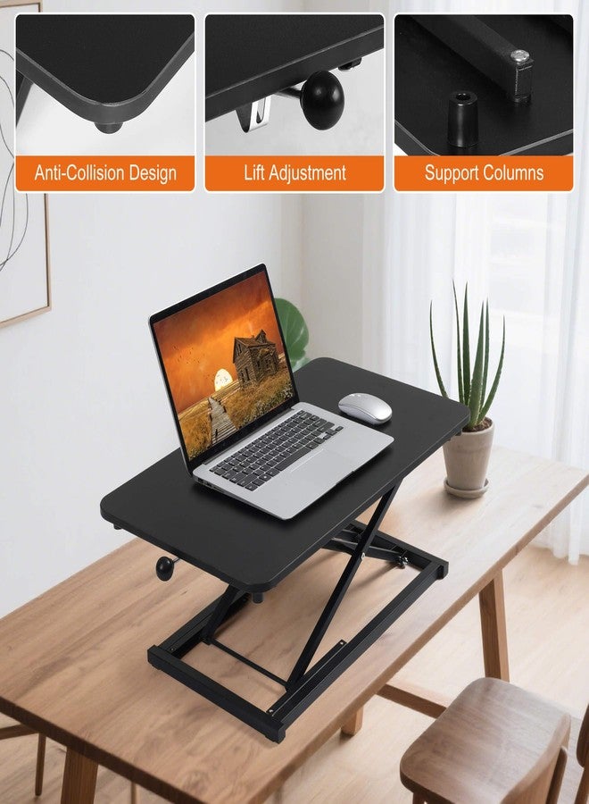 Raathionty Standing Desk Converter Adjustable Height,Keyboard Riser for Stand Up Desk Riser,Computer Keyboard Stand for Desktop,Ergonomic Sit Stand Computer Workstations Black Size 23.6 Inch - Image 5