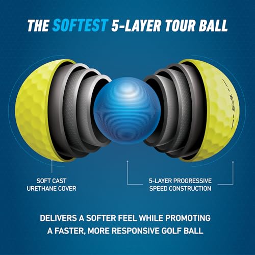 TaylorMade كرات جولف تايلور ميد 2024 TP5 صفراء واحدة دزينة - Image 3