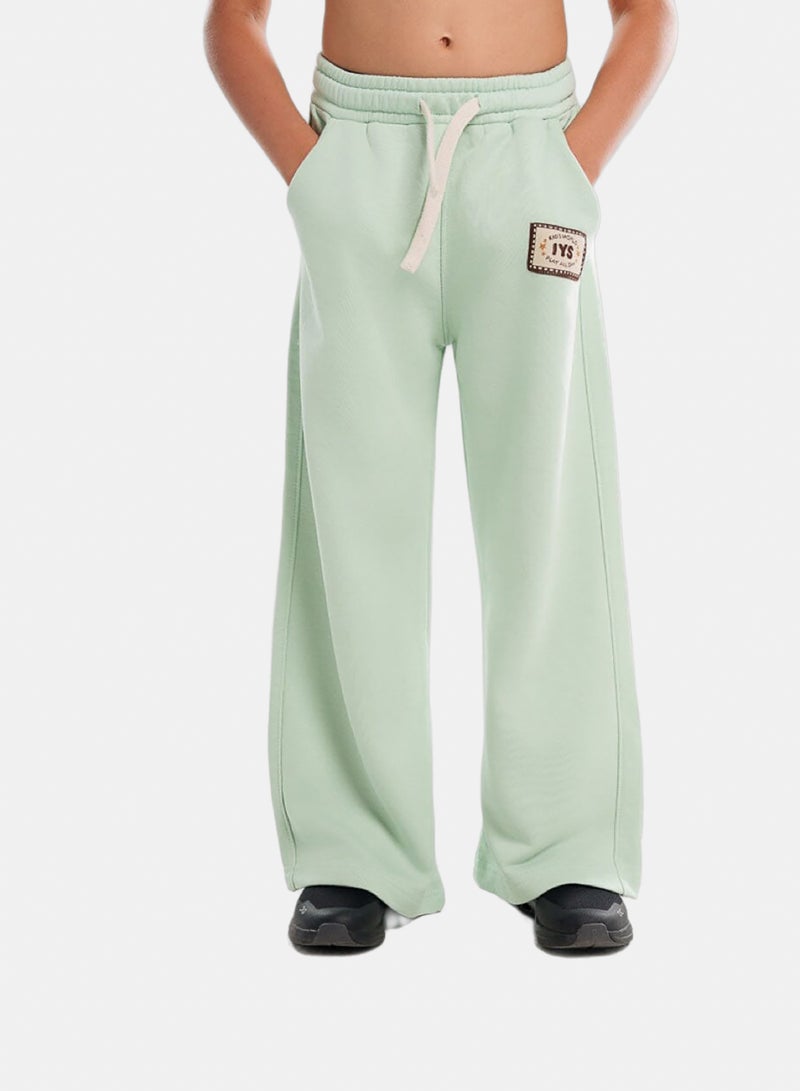 In Your Shoe Mint Wide Leg Kids Sweatpants - Image 1