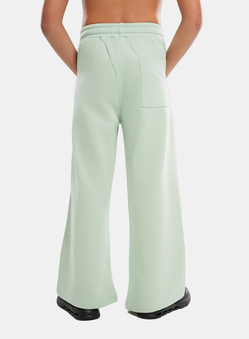 In Your Shoe Mint Wide Leg Kids Sweatpants - Image 2