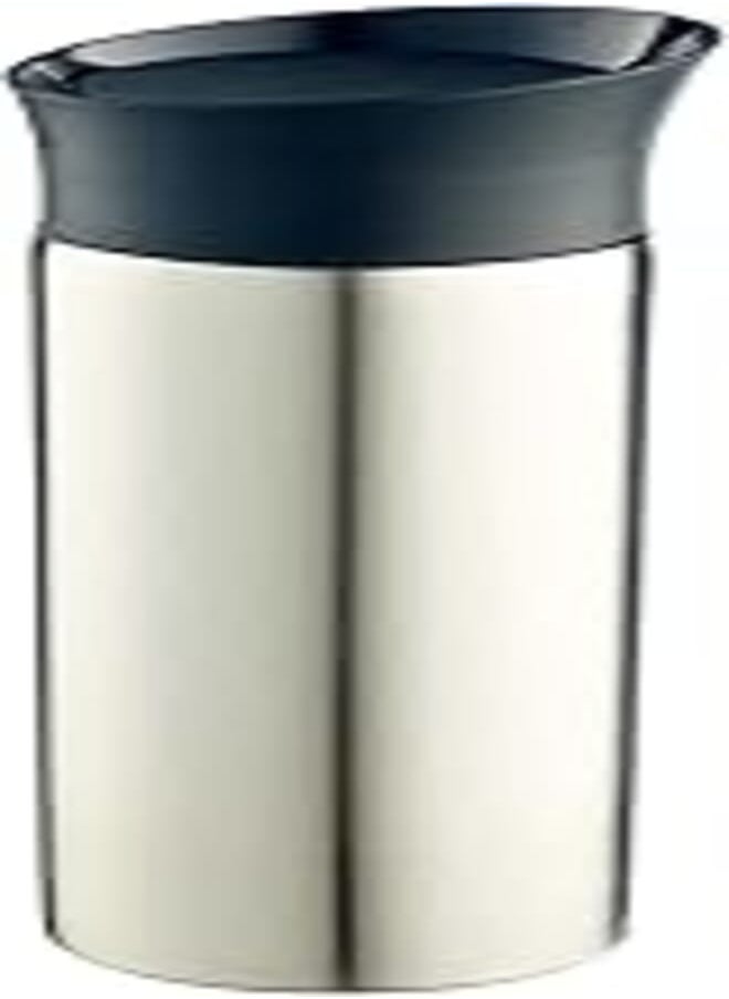 Zinnia Zinnia Stainless Steel Water Bottle, 380 ml - Silver and Black 