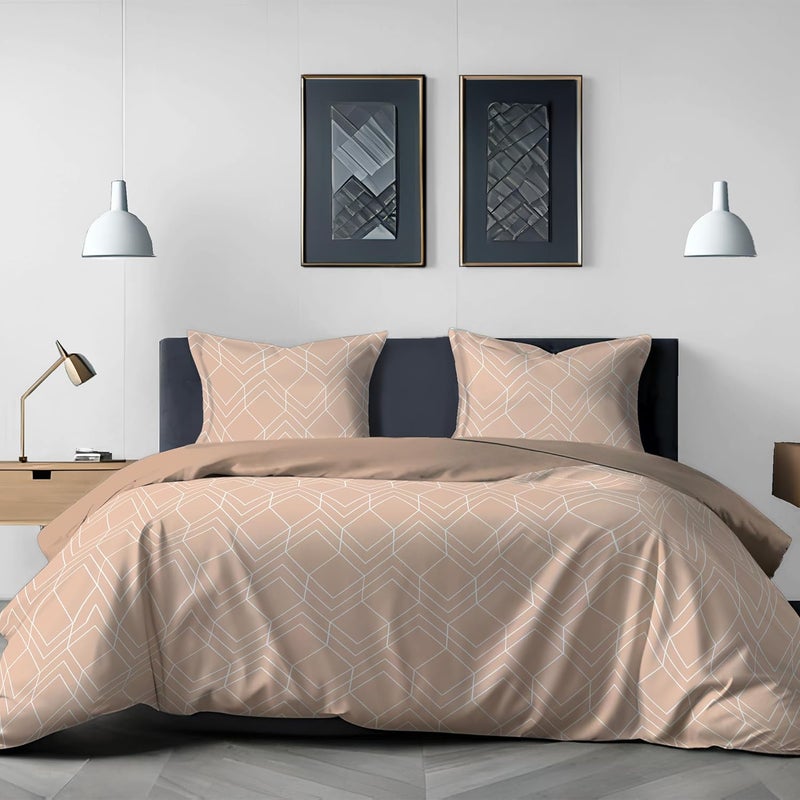 Mush 100 Bamboo Printed King Size Bed Sheet 108x108 inches 300TC Bedsheet for Double Bed Ultra Soft Naturally Anti Microbial Cooling Double Bed Luxury Sheets Pack of 1 Calm Coral - Image 1