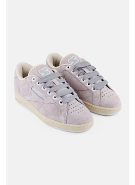 Reebok Kids Boy Club C Grounds Lace Up Tennis Shoes, Light Grey  - Image 1