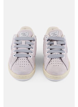 Reebok Kids Boy Club C Grounds Lace Up Tennis Shoes, Light Grey  - Image 4