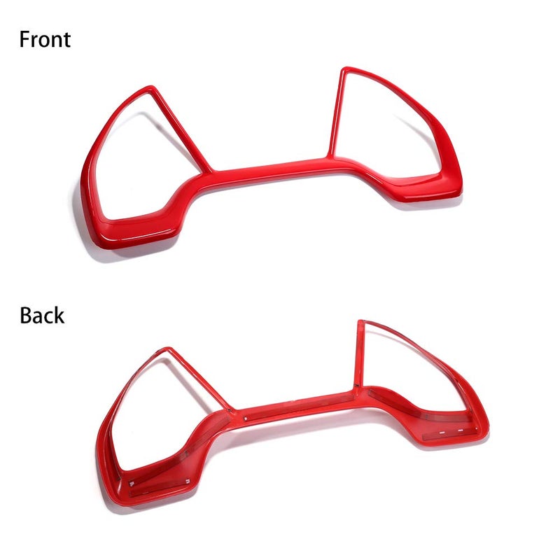 Thenice for 10th Gen Civic Dash Board Instrument Panel Dashboard Trim Cover Interior Decal Accessories Compatible with Honda Civic 2021 2020 2019 2018 2017 2016 -Red - Image 2