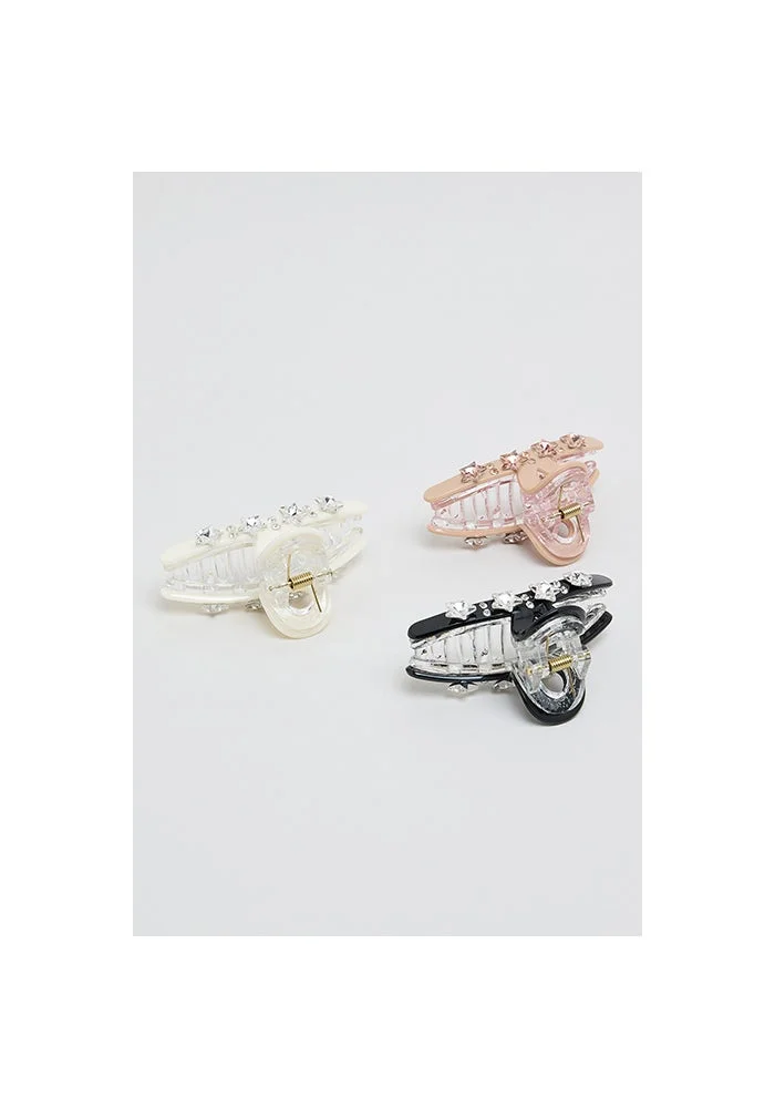 R&b  3 Piece Embellished Claw Clips for Women | Best Price UAE