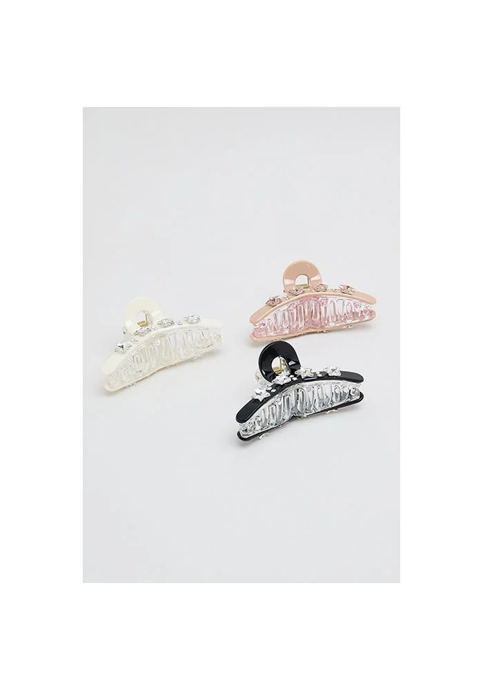 3 Piece Embellished Claw Clips