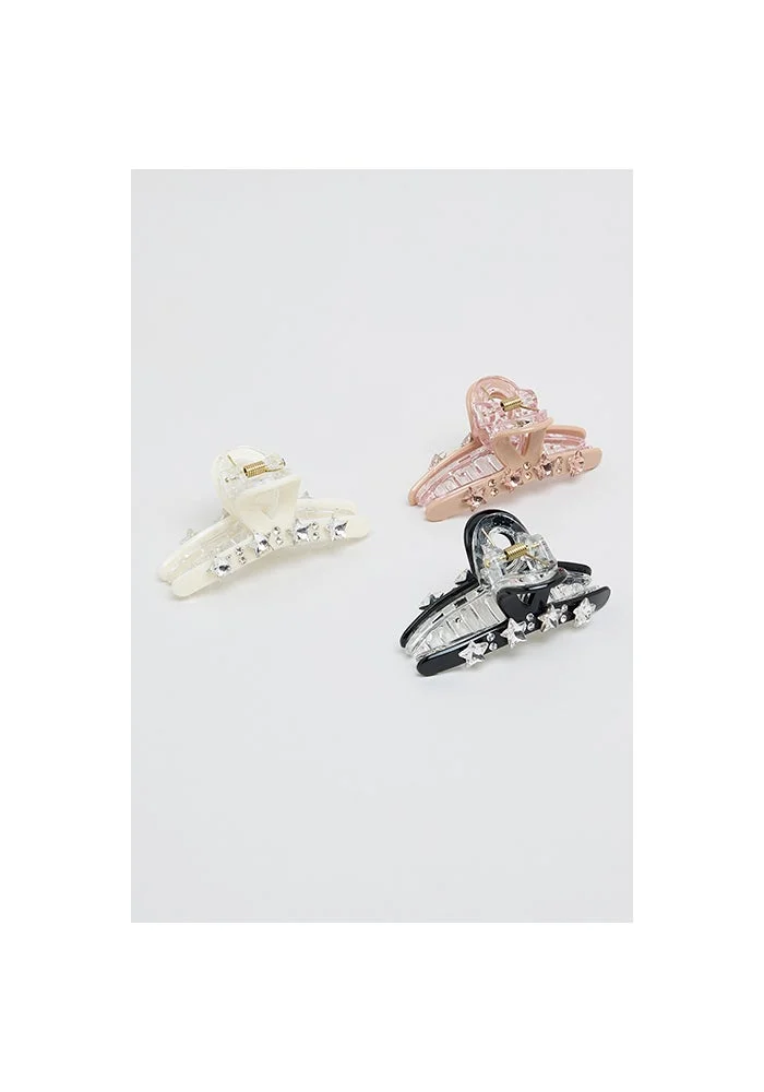 R&b  3 Piece Embellished Claw Clips for Women | Best Price UAE