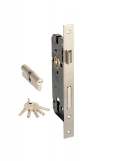 SAFETY Cylindirical Mortise Door Lock 45mm silver 
