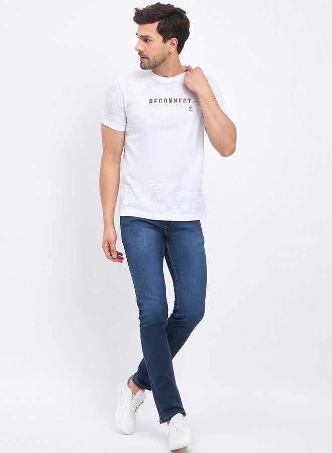 Duke Round Neck Slogan Print T-Shirt by Styli  - Image 4