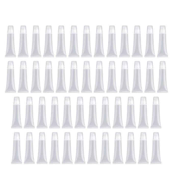 Shree Maha 10ml Empty Lip Gloss Tubes  Refillable Clear Cosmetic Containers for Lip Balm and Gloss  Soft Durable and Convenient  Pack of 100  - Image 1