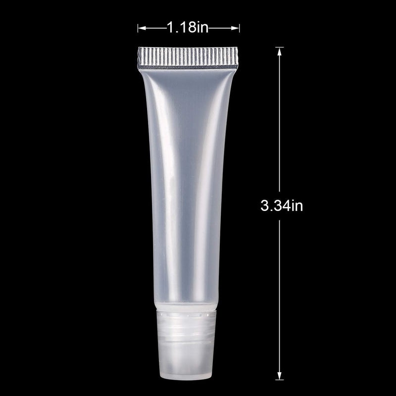 Shree Maha 10ml Empty Lip Gloss Tubes  Refillable Clear Cosmetic Containers for Lip Balm and Gloss  Soft Durable and Convenient  Pack of 100  - Image 4