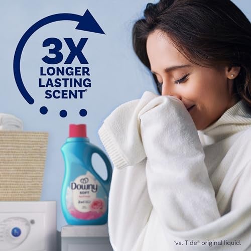 Downy Soft, 2 in 1 Soft and Fresh Liquid Fabric Softener, April Fresh, 44 fl oz, 60 Loads, Fabric Conditioner Liquid provides softness and freshness for fabrics - Image 4