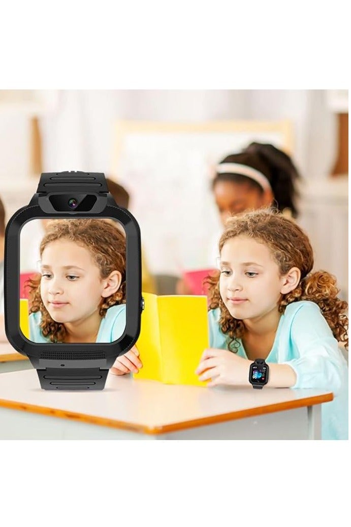 Nabi Kids Smart Watch IP65 Waterproof with SOS, Camera, Call, Music, 7 Puzzle Games, Alarm Clock, Compatible with iOS and Android for Girls and Boys Perfect Gift for Kids (Black) - Image 3