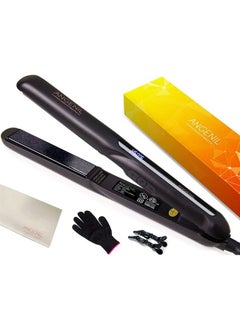 Argan Oil Flat Iron Hair Straightener and Curler 2 in 1, Portable Travel Hair Straightening Curling Iron, Professional Flat Iron 1 Inch Tourmaline Hair Straighteners for Women Gift
