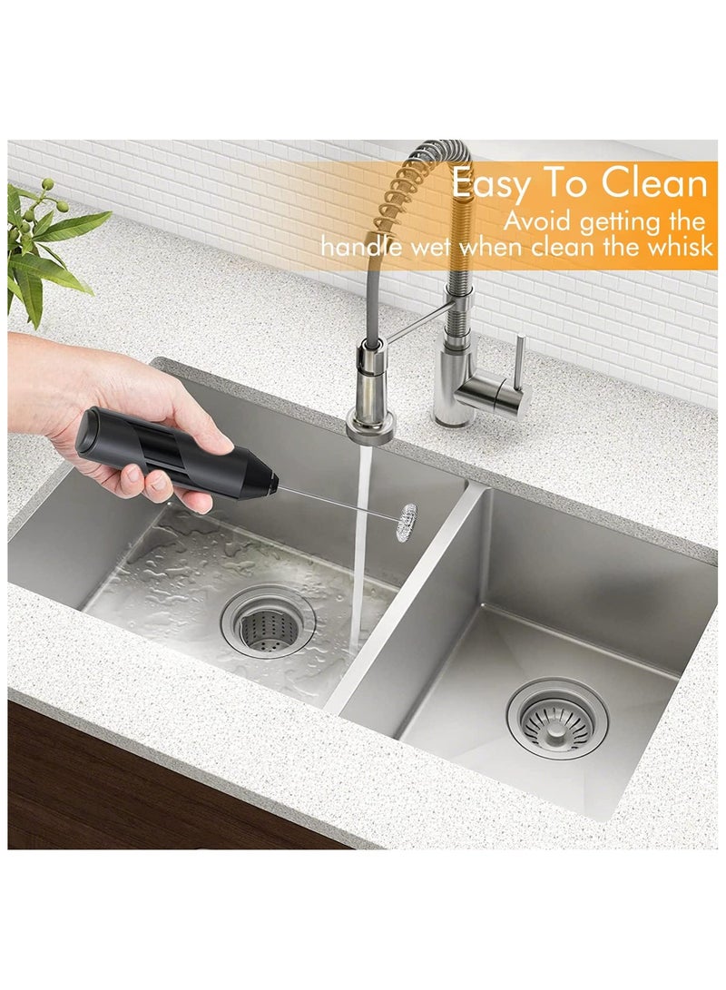 Kitchen Powerful Milk Frother Wand With Stand - Ultra Fast Handheld Drink Mixer - Electric Whisk Foam Maker for Coffee, Lattes, Cappuccino, Matcha, Hot Chocolate & Creamer - Electric Milk Frother  - Image 4