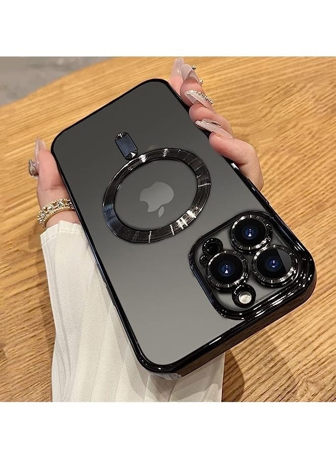 Case for iPhone 15 Pro 6.7-Inch, Soft TPU Transparent Slim Protective Phone Cover with Shock-Absorption，compatible with wireless charging protective case, scratch-resistant and shockproof protection（black） - Image 1