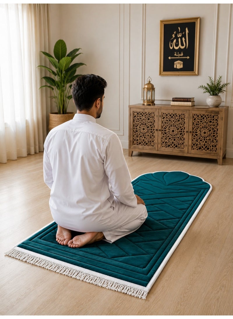 Orthopedic Prayer Mat, 2cm Thick Padded Foam Rug, Anti-Slip Base, Premium Velvet Soft Surface, Knee & Joint Support for Comfortable Praying - Suitable for All Ages - Image 2