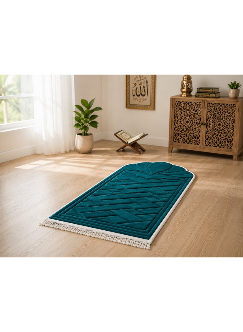 Orthopedic Prayer Mat, 2cm Thick Padded Foam Rug, Anti-Slip Base, Premium Velvet Soft Surface, Knee & Joint Support for Comfortable Praying - Suitable for All Ages - Image 3