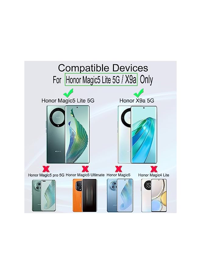 Ibywind 2 Pcs Screen Protector For Honor X9A 5G Honor Magic 5 Lite 5G 6.67 Inch Not For Honor Magic5 Pro 5G 6.81 Inch Flexible Tpu Film With 1Pc Camera Lens Protector 1Pc Back Film Easy To Install - Image 2