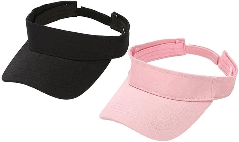 klarako2x Pure Cotton Adjustable Sun Visor Hat Golf Tennis Summer Beach Sports Cap - Image 1