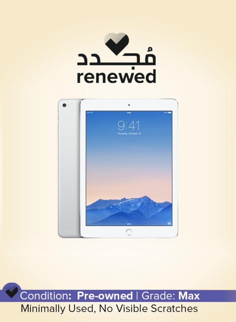 ابل  مجدد - آيباد إير 2 مع فيس تايم 9.7 بوصة 64 جيجابايت واي فاي 4G فضي - Image 1