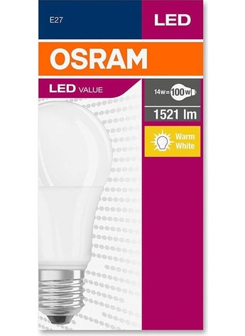 Osram 13W 1521 Lumen E-27 2700K Yellow LED Bulb 13W=100W 10 Pieces  - Image 2