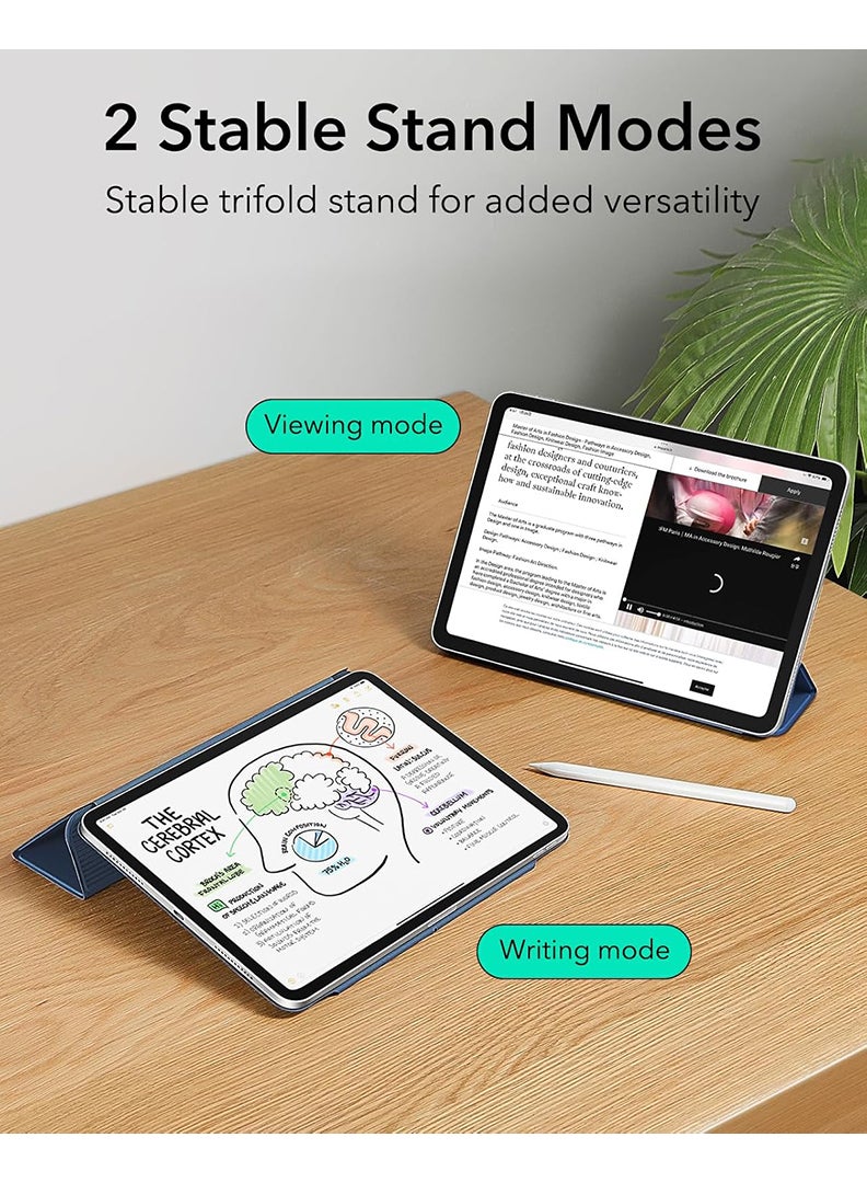 ثيودور جراب مغناطيسي رفيع لجهاز iPad Pro مقاس 13 بوصة (M5 2025 / M4 2024) - غطاء ثلاثي الطي لجهاز iPad Pro مقاس 13 بوصة مع حامل قلم، خاصية التشغيل/الإيقاف التلقائي، جراب واقٍ متين - أزرق داكن - Image 5