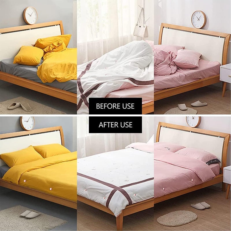 SKYNZE SKYNZE Cotton Mushroom Shape Duvet Clips NonSlip Cover Fixator Comforter Quilt Holder with OneKey Unlock for Blanket Bed Sheet Curtain Socks Mattress Covers Pack of 2  - Image 5