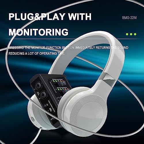 BOMGE mini 2 Channel USB Audio Interface for Recording, Streaming and Podcasting, with XLR/48V Phantom Power,Studio Quality Audio Interface for Guitarist, Vocalist, Podcaster or Producer - Image 5