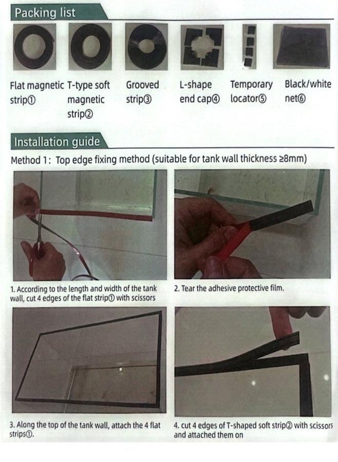 شبكة مغناطيسية مضادة للقفز مناسبة لأحواض السمك - 3 أحجام - Image 5